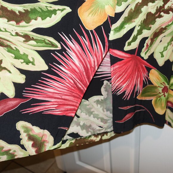 TROPICAL PALM PRINT SKIRT - Picture 5 of 7